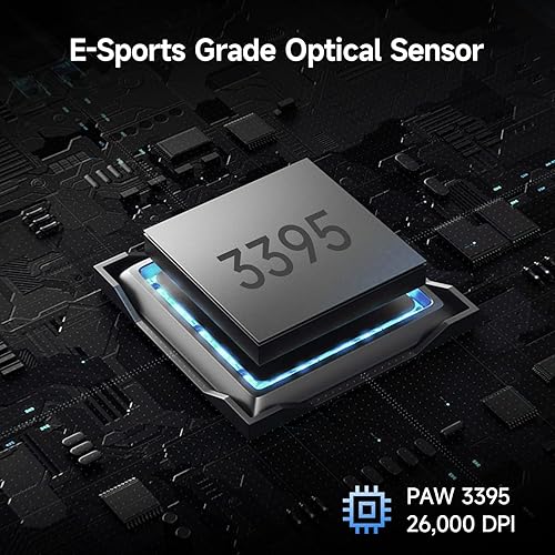 Miniatura 2 de MCHOSE L7 Pro+ - Mouse inalámbrico para juegos, mouse ultraligero con 26K DPI, 650 IPS, frecuencia de sondeo de 8K, interruptor óptico, 7 botones