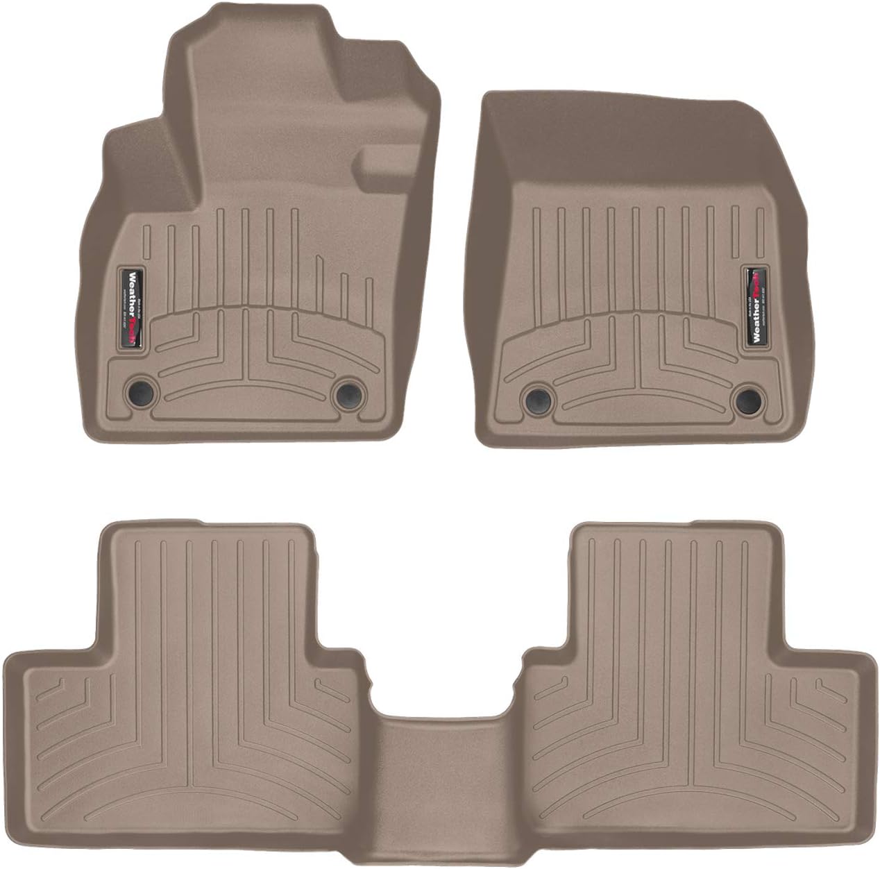 WeatherTech Custom Fit FloorLiners for Volvo XC40-1st & 2nd Row (441419-1-2), Black