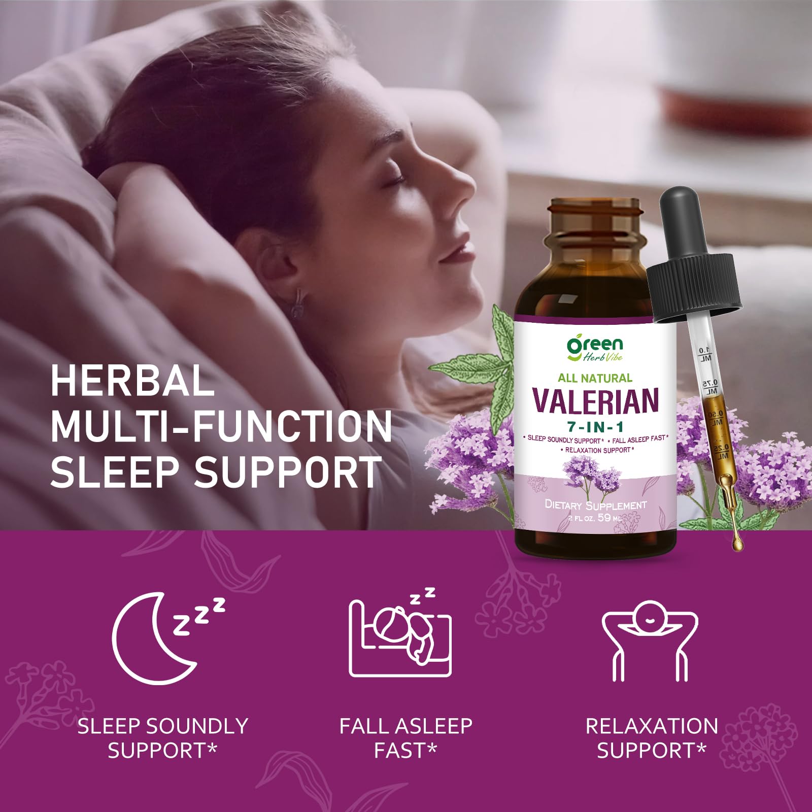 Valerian Root (Valeriana) Extract Sleep Support Drops, 2 oz — Amazon image 2