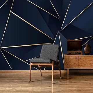 Modern Geometric Lines Decor Photo Wallpaper Removable Sticker for Kids ...