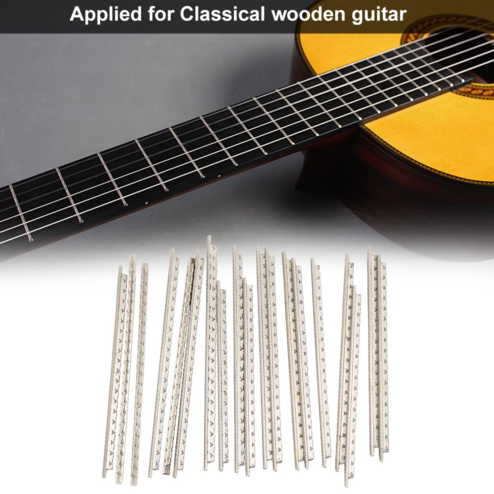 Miskall Premium 19 Piece Classical Guitar Fret Wire Set (2.0mm), Replacement Material for Wooden Guitars and Basses, for Musicians and Luthiers