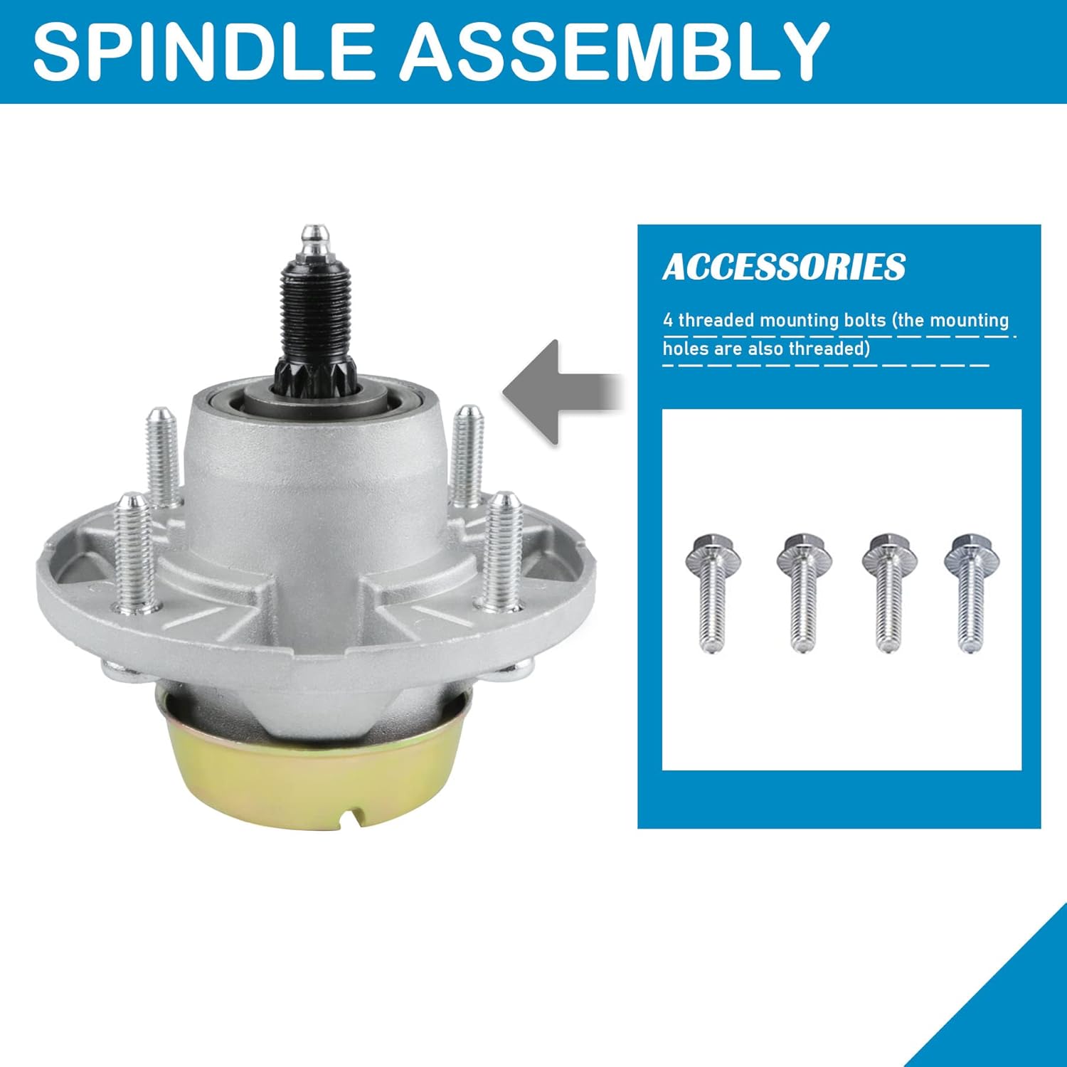 AM124498 AM131680 AM135349 AM144377 Lawn Mower Deck Spindle Assembly Fit for John Deere X520 X500 X530 LT133 LT155 LT166,3 Pack