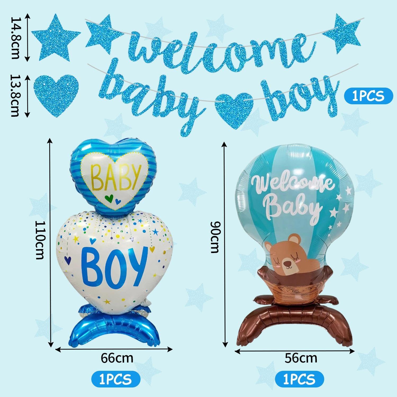 FFDHWU 2 Pieces Of Creative Balloons And 1 Set Of Banners, Party Scene Decoration, Interesting Photo Props - Image 2