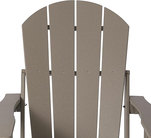 Miniatura 5 de WestinTrends Malibu - Silla Adirondack plegable ajustable con otomana retráctil y soporte para tazas, madera envejecida