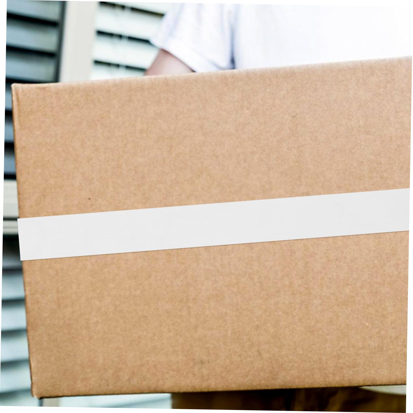 SHINEOFI Ruban Adhésif D'emballage Blanc 45 Mm x 30 m Double Rouleau, Papier Kraft Mat Inscriptible, Ruban Adhésif Renforcé Multi-usages Pour Scellage Et Expédition Des Colis