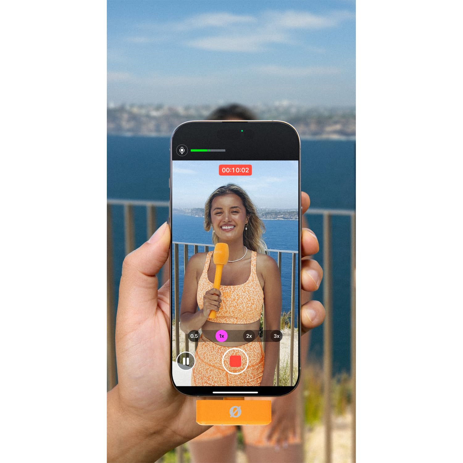 Rode Interview Micro Handadapter für Wireless Micro Mikrofon-System Orange mit keepdrum Mikrofasertuch