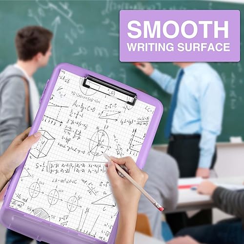 Miniatura 6 de Sooez - Sujetapapeles de documentos clínicos con almacenamiento, sujetapapeles de plástico resistente, de alta capacidad, con soporte para bolígrafo