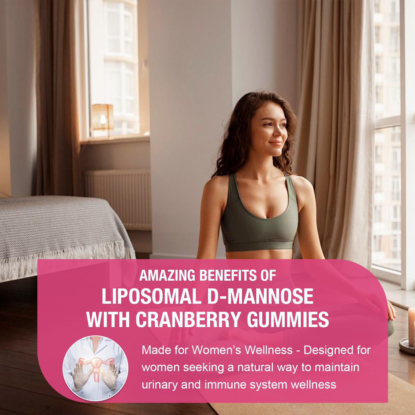 2 Pack Liposomal D-Mannose Gummies 4000mg Complex Cranberry Supplement 1500mg & Hibiscus,High-Potency Formula for Women Urinary Tract, Immune Support,Liver & Bladder Flush Cleanse Wellness Supplement — Amazon image 4