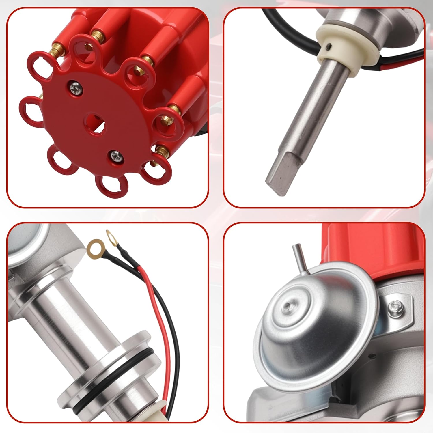 Ignition Distributor With Cap & Rotor Compatible With Dodge Chrysler Small Block Mopar 318 340 360 Replace PC7006 1131811 JM6513R HEI Distributor