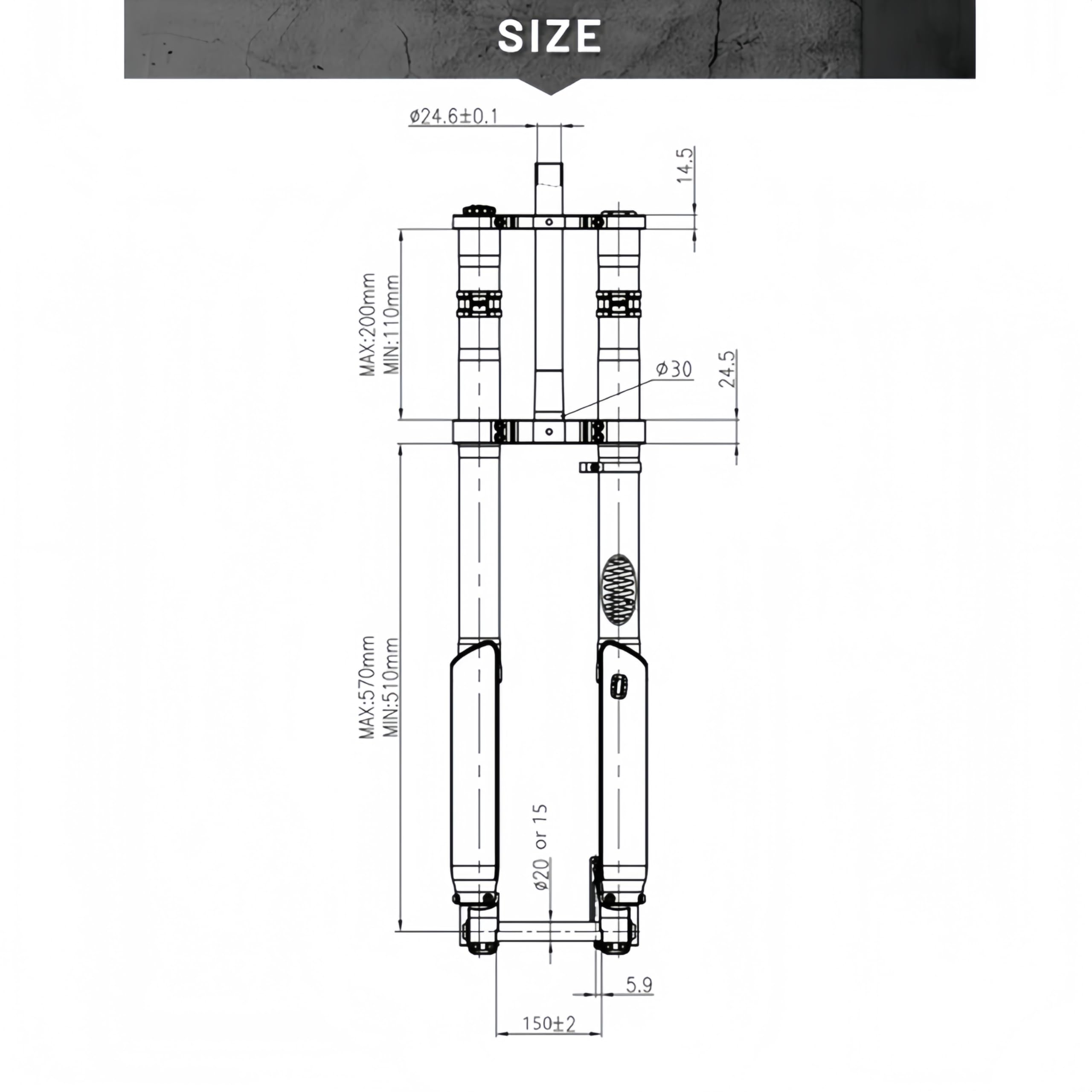 Amazon.com : ebsenopower KKE Triple Crown Downhill Fork, 110x20mm