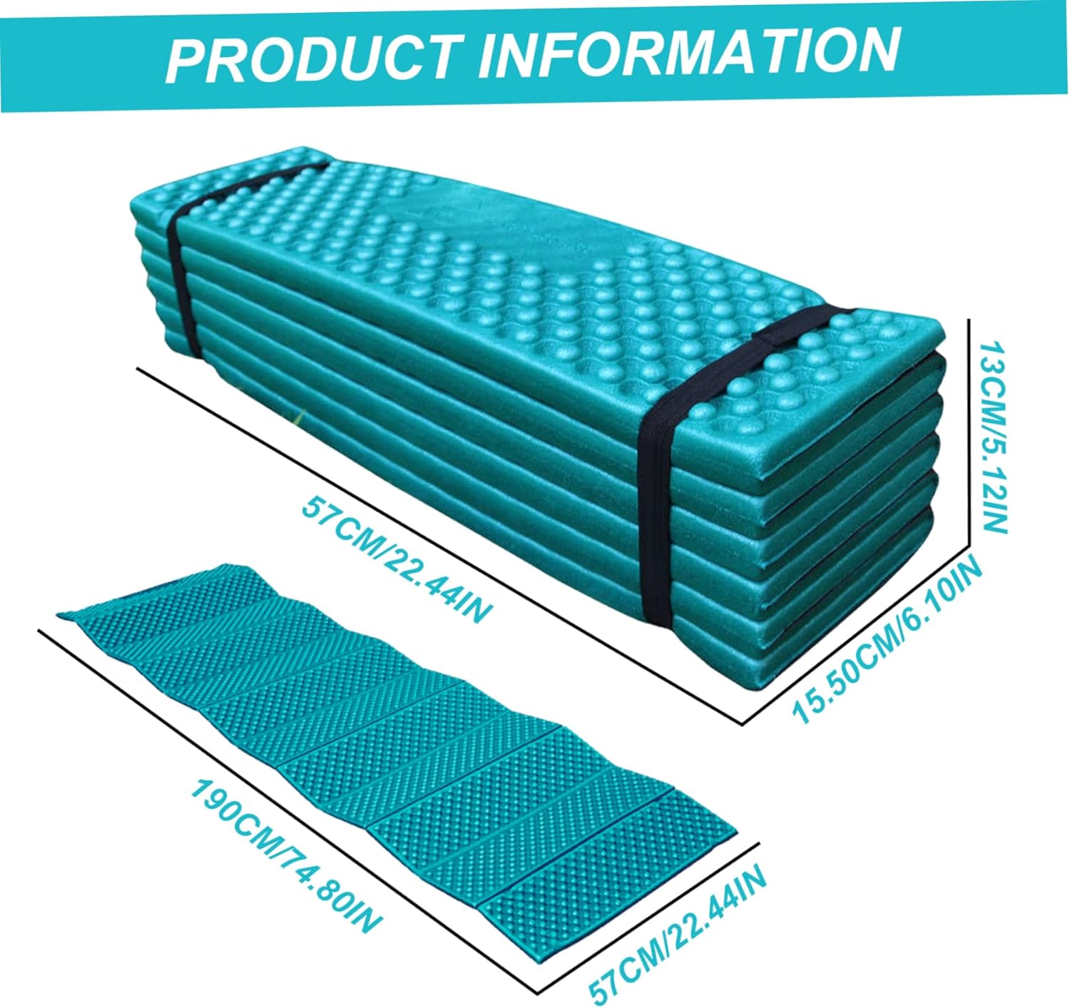 Foam Sleeping Pad Waterproof Moisture-Resistant Ultralight Foldable Egg Crate Soft Sleeping Pad for Outdoor Backpacking Hiking Picnic, Mats.