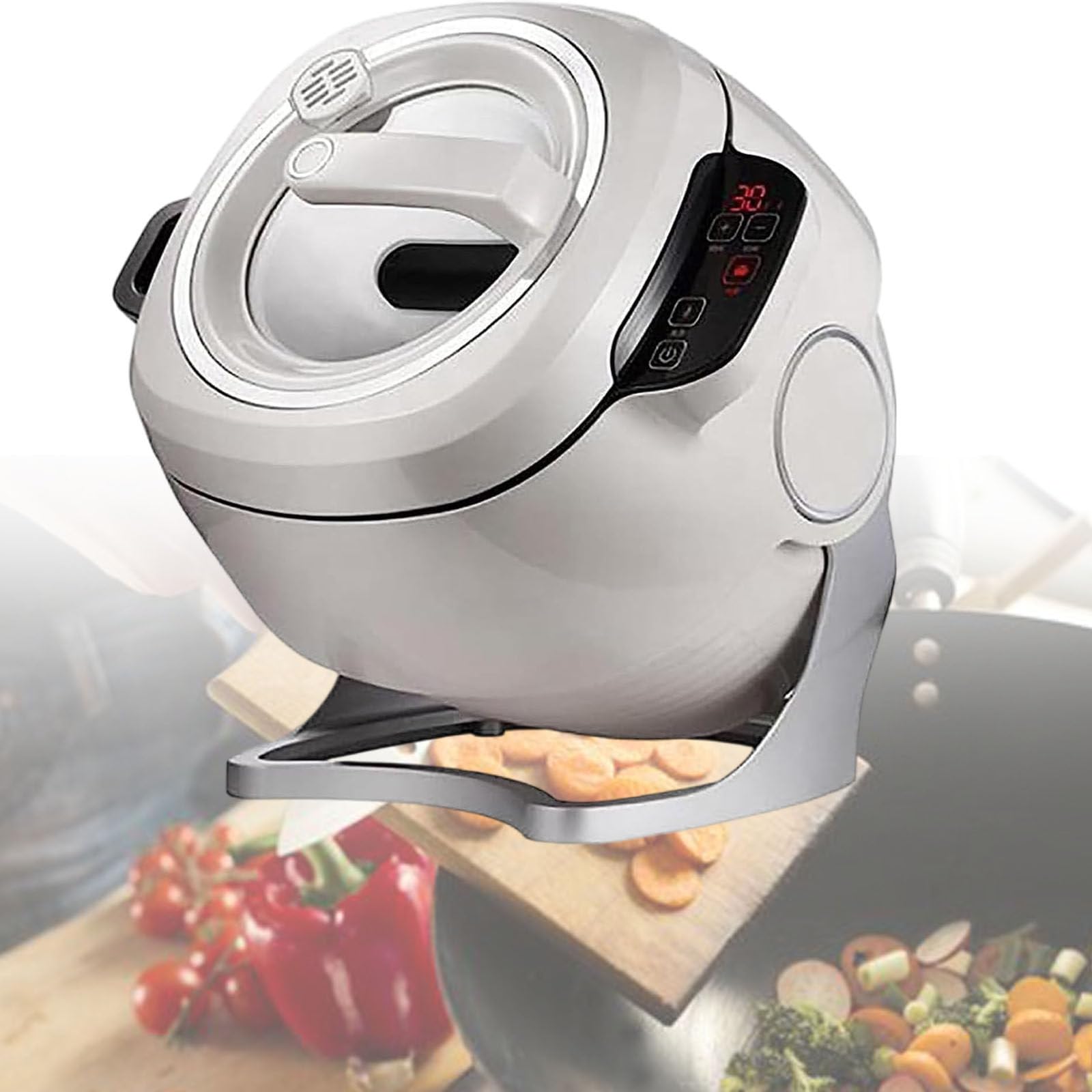 Machine De Cuisson Automatique, Machine De Cuisson Automatique De Wok De 2000 W, Machine De Cuisson Automatique De Type Tambour Avec éCran Tactile Intelligent
