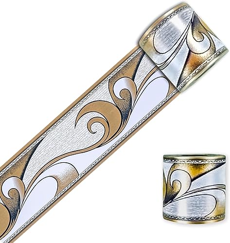 Papel tapiz autoadhesivo para despegar y pegar, diseño abstracto moderno, marrón/blanco, extraíble, para pared, bordes decorativos para techo,