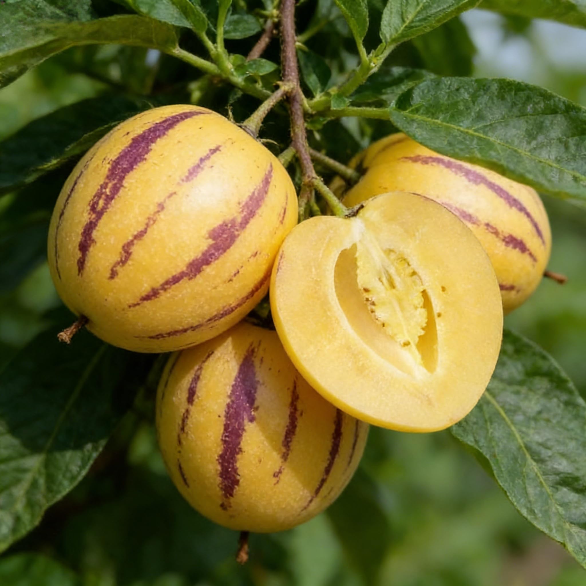 Carpet Pepino Melon Seeds for Planting - Solanum muricatum Sweet Exotic Fruit, Non-GMO Heirloom for Home Gardens, Containers & Greenhouses
