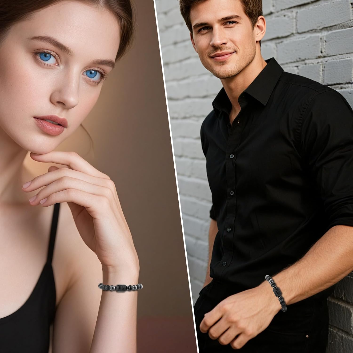 Zodiac Sign Bracelet for Men & Women – Matte Lava Hematite Stone Beads, 12 Constellation Lucky Charm Jewelry for Positive Energy & Protection Against Bad Luck - Image 4