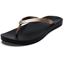 OluKai Lalahi Womens Leather Beach Sandals, Casual Everyday Flip Flop