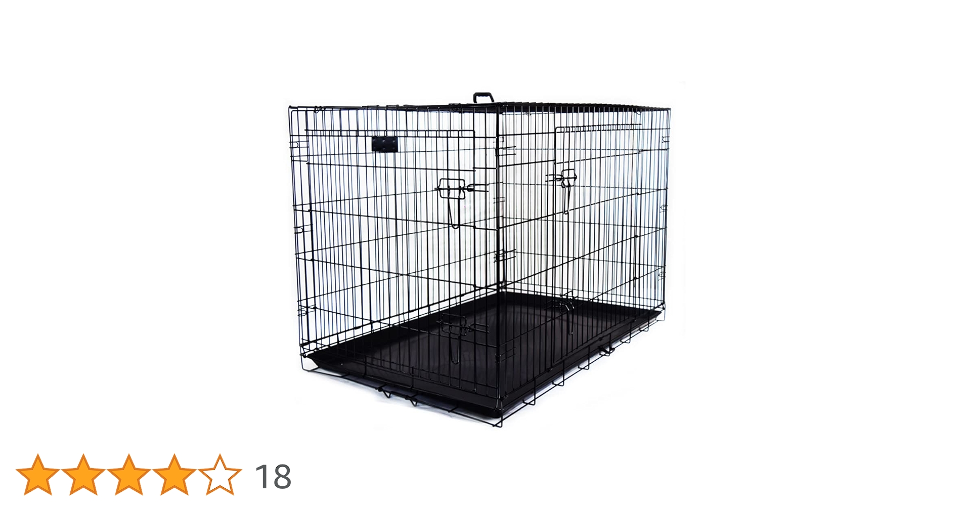 Amazonベーシック 犬ペットケージ トレー付 シングルドア 大型犬 ブラック Amazonベーシック 犬ペットケージ トレー付 シングルドア 大型犬