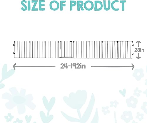 Regalo Safety 192" Super Wide Baby Gate & Play Yard — shown in a real home setting for scale