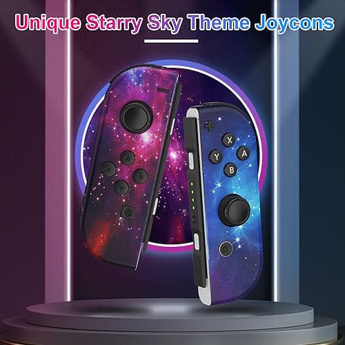 Vista 6 de Moonag Joy Cons for Switch Nintendo, Starry Sky Replacement LR Switch Controllers Wireless Compatible with SwitchSwitch LiteSwitch OLED