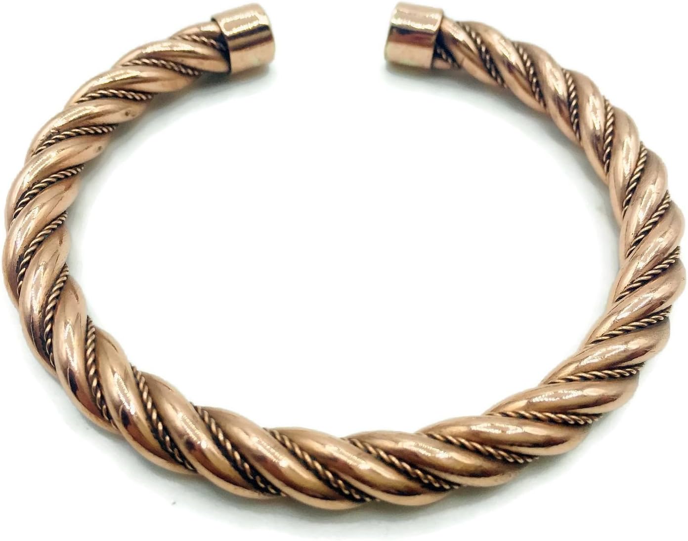 Healing Lama Handmade Traditional Design Vintage Style Twisted Copper Bracelet. 100% Pure Raw Copper Bracelet.