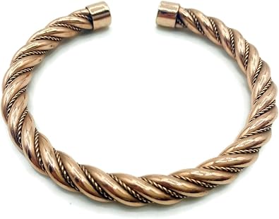 Handmade Traditional Design Twisted Copper Bracelet. 100% Pure Raw Copper Bracelet. Twisted