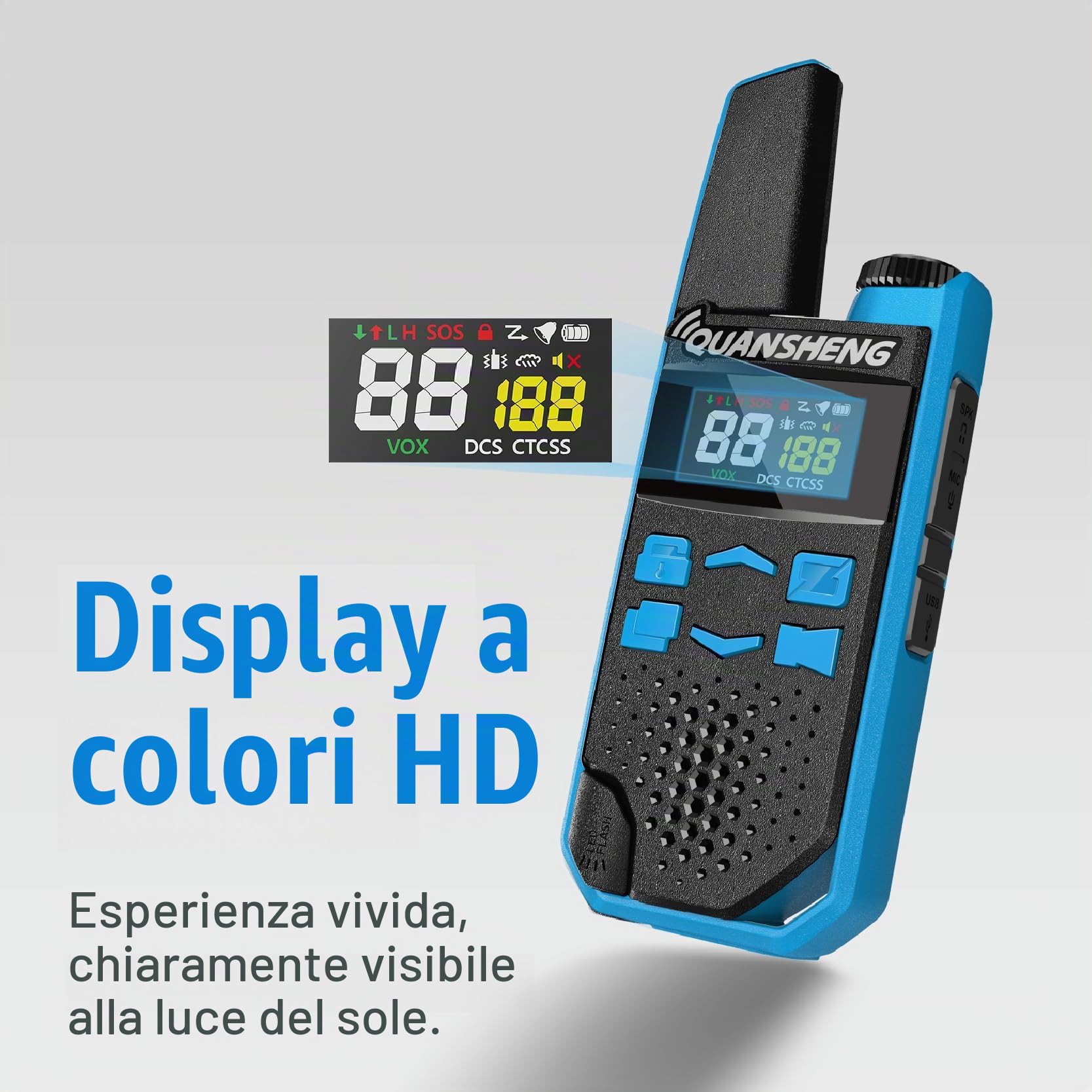 Quansheng TG-FR1 2 Pezzi Walkie Talkie PMR446
