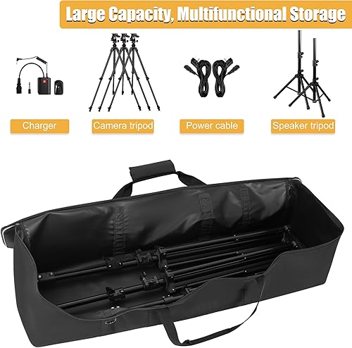 Vista 15 de Bolsa de trípode multifuncional de 32 x 7 x 7 pulgadas / 31.9 x 7.1 x 7.1 in resistente trípode con asa para luces, altavoces, cámaras, plumas