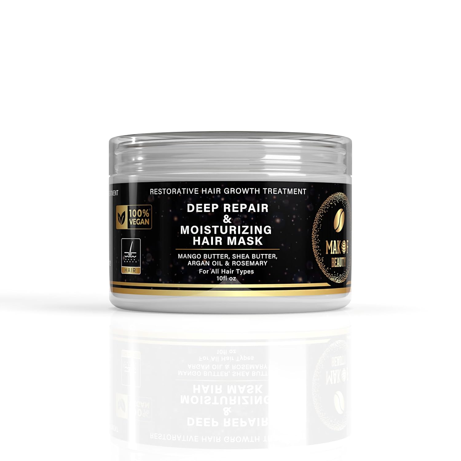 Restorative Hair Growth Treatment, Deep Repair Hair Mask Treatment with Mango Butter, Shea Butter, Argan Oil, Natural Ingredients for All Hair Types, 10 Fl Oz - Image 4