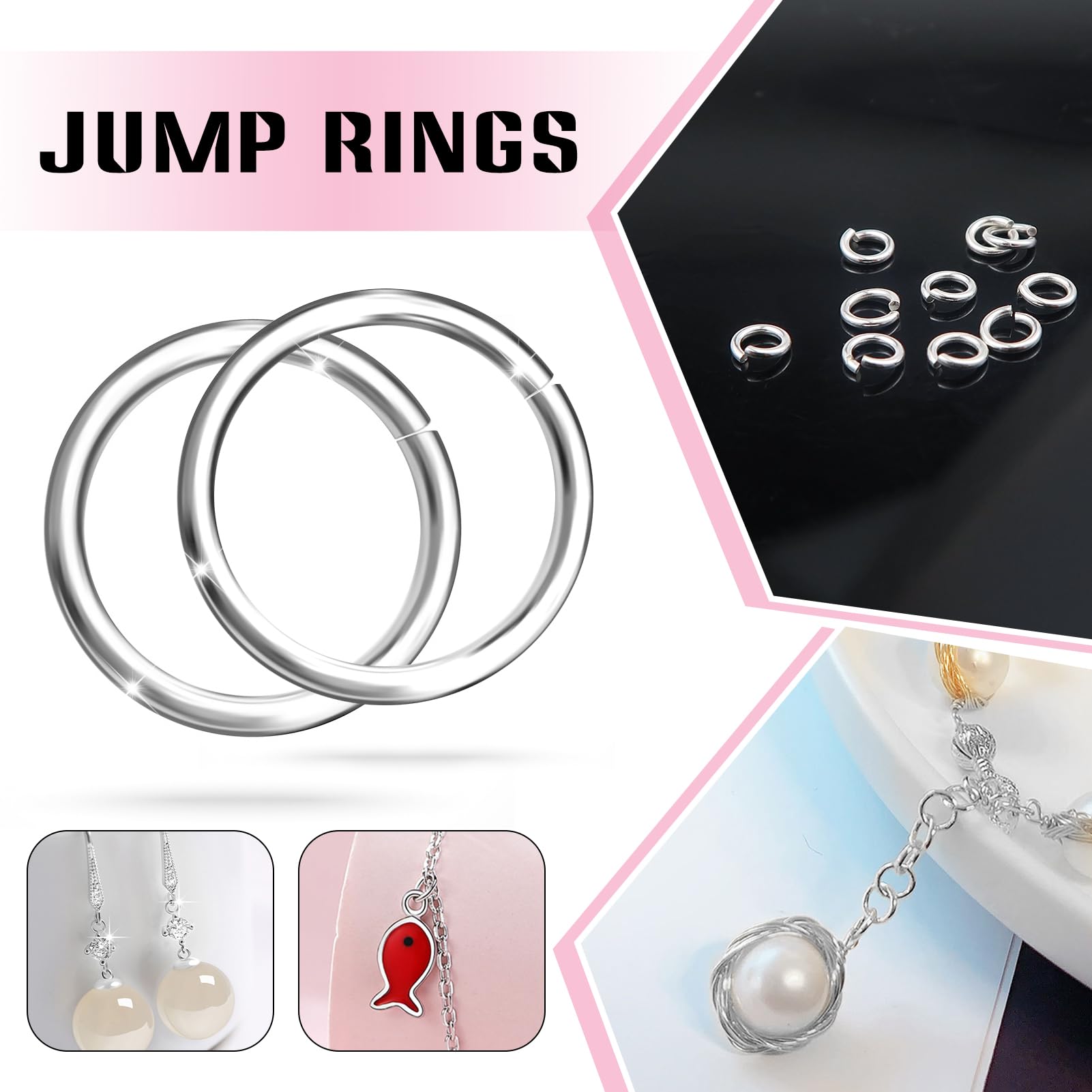 TOAOB 10 pcs 925 Sterling Silver Open Jump Rings Silver O Rings Connector 6 mm Split Open Rings for DIY Craft Necklaces Bracelet Pendant Keychains Jewelry Making - Image 4