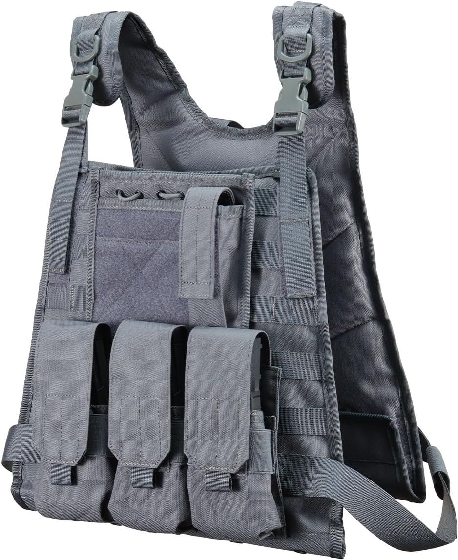 Lancer Tactical Airsoft Tactical Vest w/MOLLE System - (Grey)