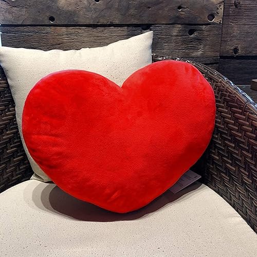 Miniatura 4 de sunyou Cojín de peluche con forma de corazón rojo, regalo para niños, niñas, día de San Valentín, ideal para sala de estar, dormitorio, comedor,