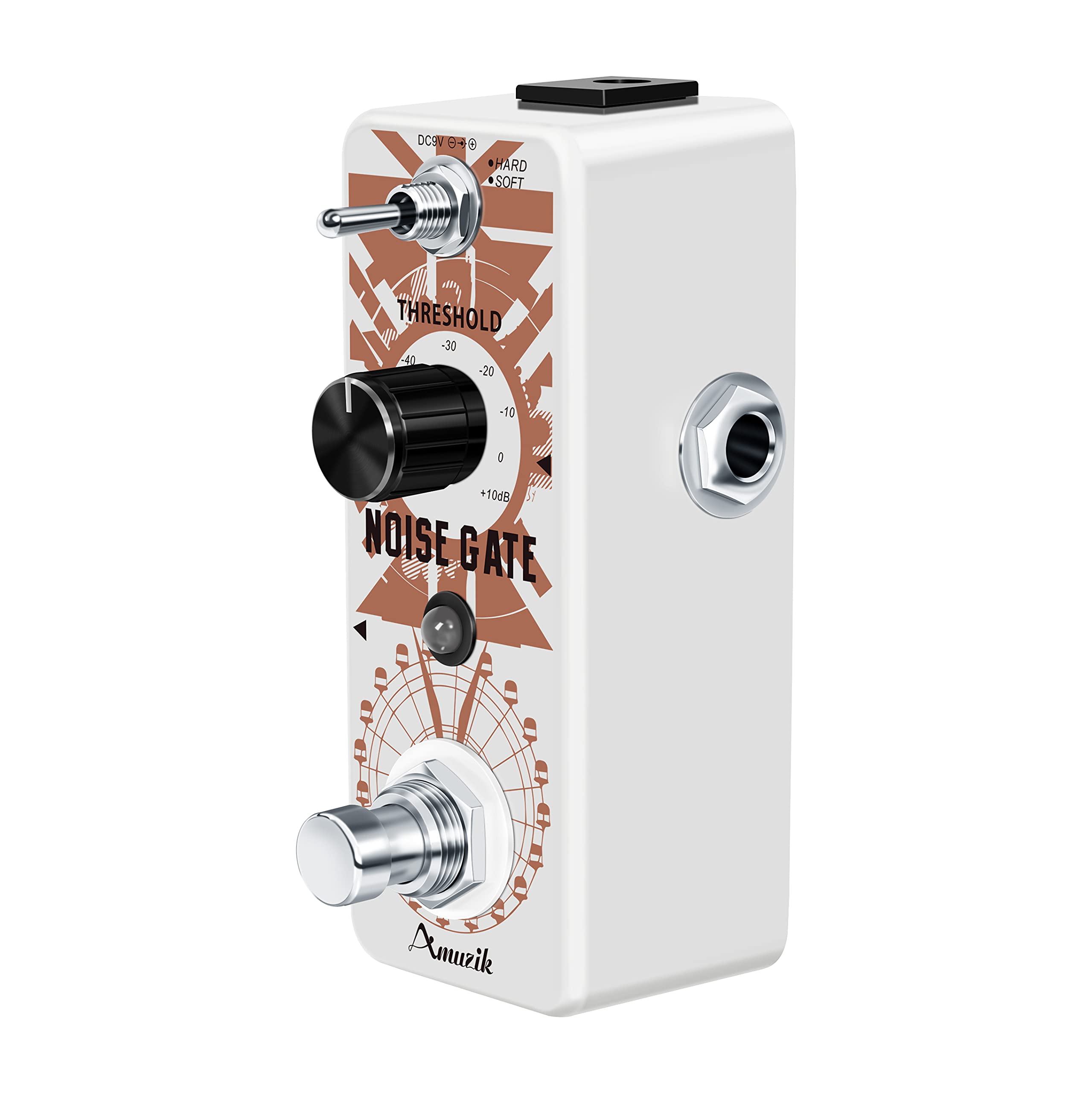 Amuzik Noise Killer Guitar Noise Gate Suppressor Effects Pedal 2 Modes True Bypass for Electric Guitars