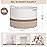 INDRESSME XXXLarge Cotton Rope Basket 21.7 x 21.7 x 13.8 Woven Baby laundry Blanket Basket for Home Decor Living Room Nursery, Toy Storage Baskets for Kids Boys Girls, White & Camel Mix