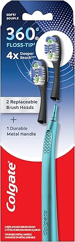 Miniatura 10 de Colgate Keep Charcoal - Kit de iniciación de cepillo de dientes con cabezal reemplazable, 2 cabezales de cepillo