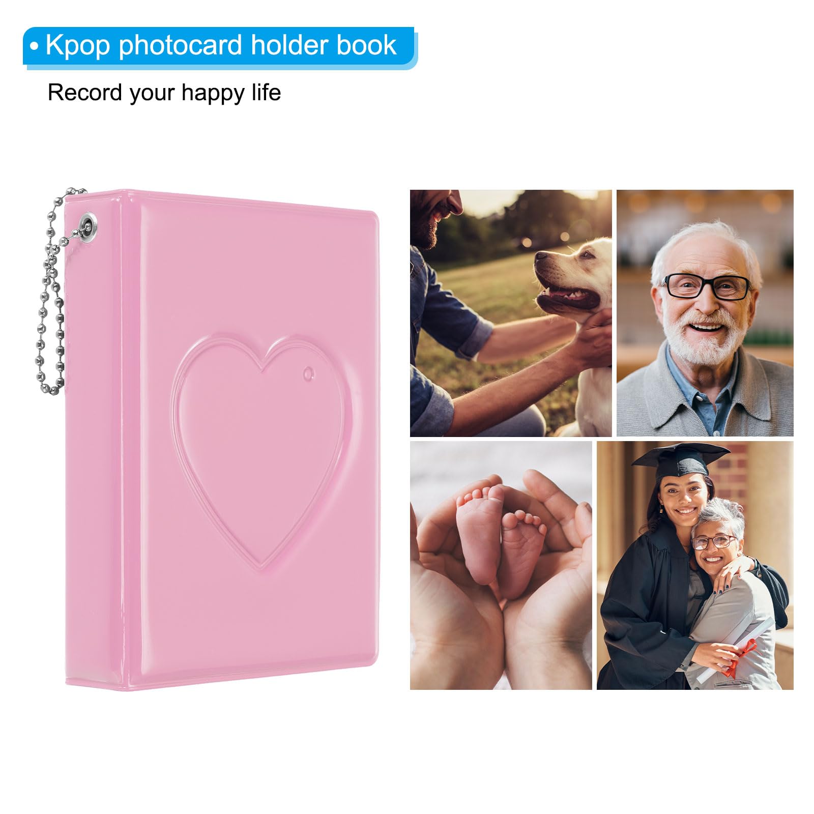 Livres & Logiciels - album raccoglitore blu con 50 fogli trasparenti 4 tasche per figurine santini