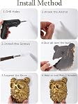 UITWMKTG 5 Pack Animal Head Wall Decor Gold Wall Sculpture Home Decor for Living Room Office Bedroom Modern Decor for Men Women