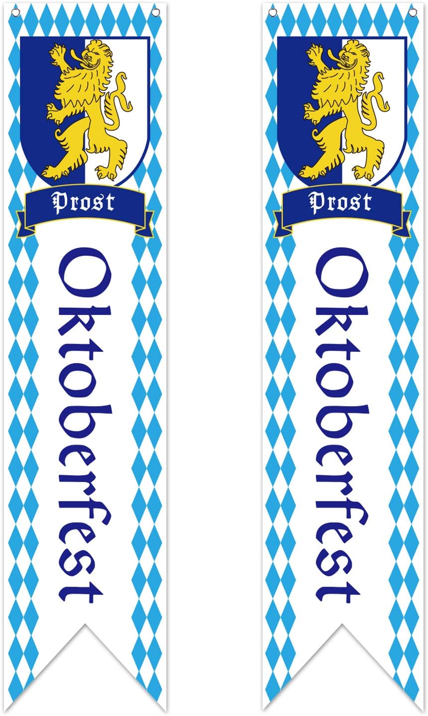 TUPARKA 4 Bandiere Oktoberfest – Decorazioni In Tessuto Poliestere Per Feste A Tema Bavarese - 4