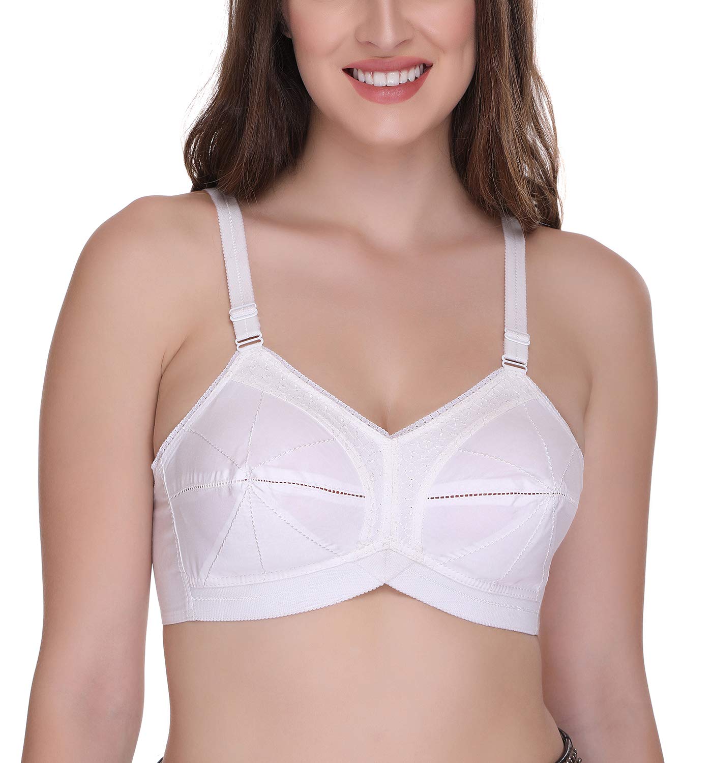 SONAWomen's Cotton Non-Padded Wire Free Full Coverage Bra