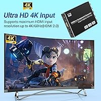 Vista 3 de Convertidor HDMI a componentes 4K con función de escalado, convertidor HDMI a YPbPr compatible con entrada de 4K/60Hz, compatible con salida