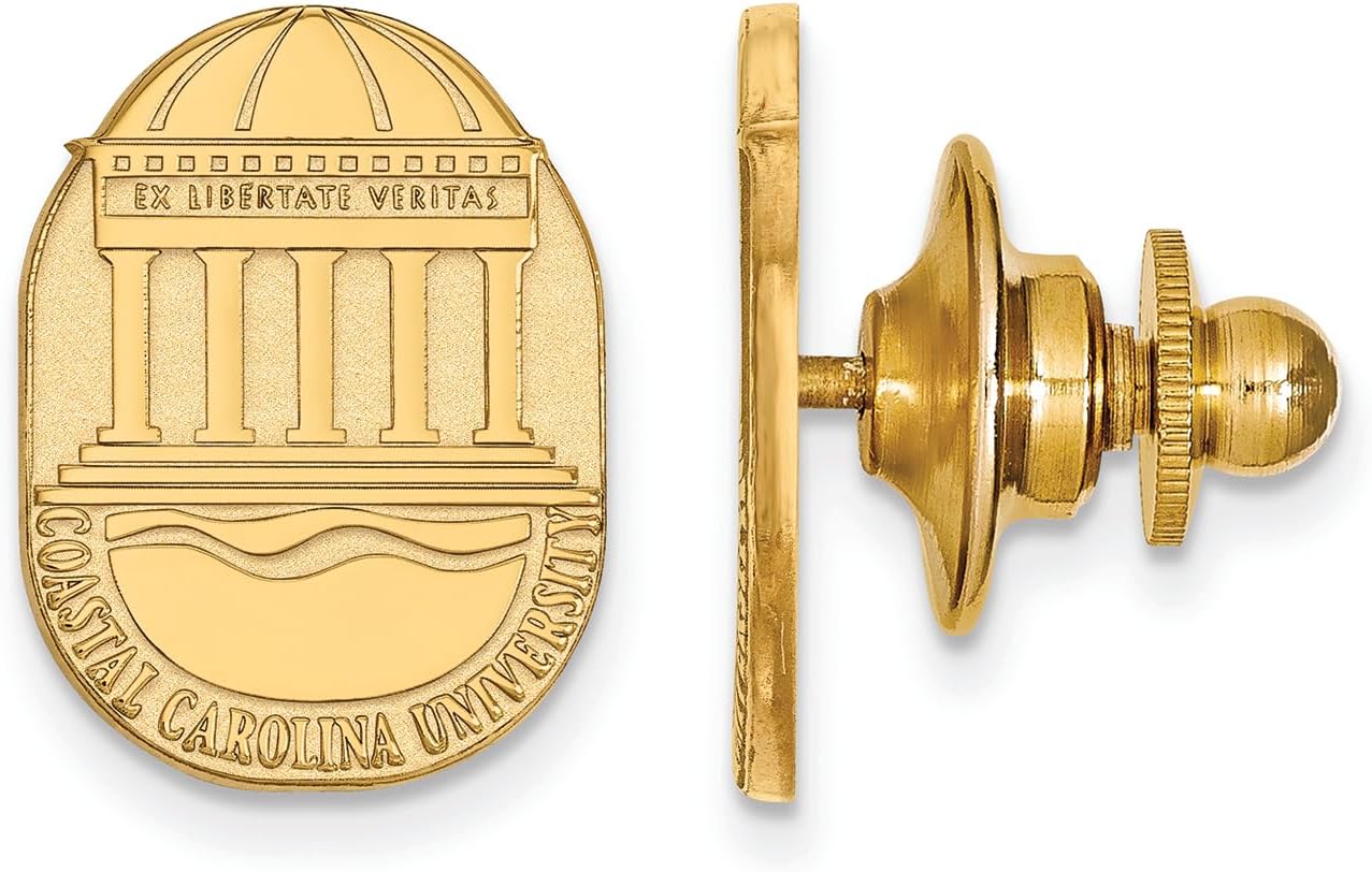 14k Yellow Gold Logoart Coastal Carolina University Crest Lapel Pin
