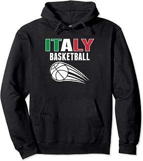 Italy Basketball Lovers Jersey - Italian Flag Summer Sports Pullover Hoodie