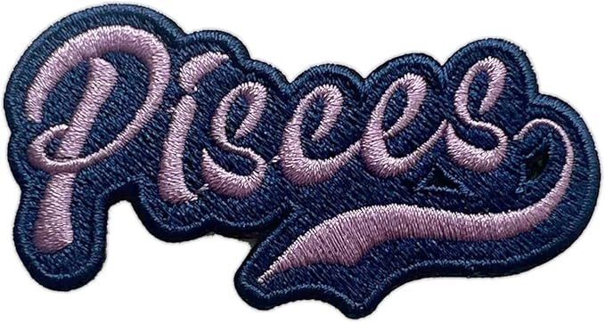 (Letters) Zodiac Sign Embroidery Iron On Patches, Size 3