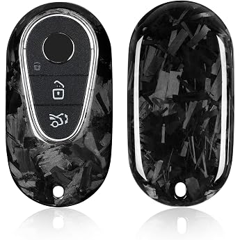 T-carbon Car Key Case Compatible with Mercedes Benz Key Case Compatible with Mercedes Benz A B C E S Class G Class C Class 2020-2023 2024 Key Case Cover Forge Black