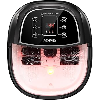 RENPHO Foot Bath with Massage Function Foot Massager with Water Black