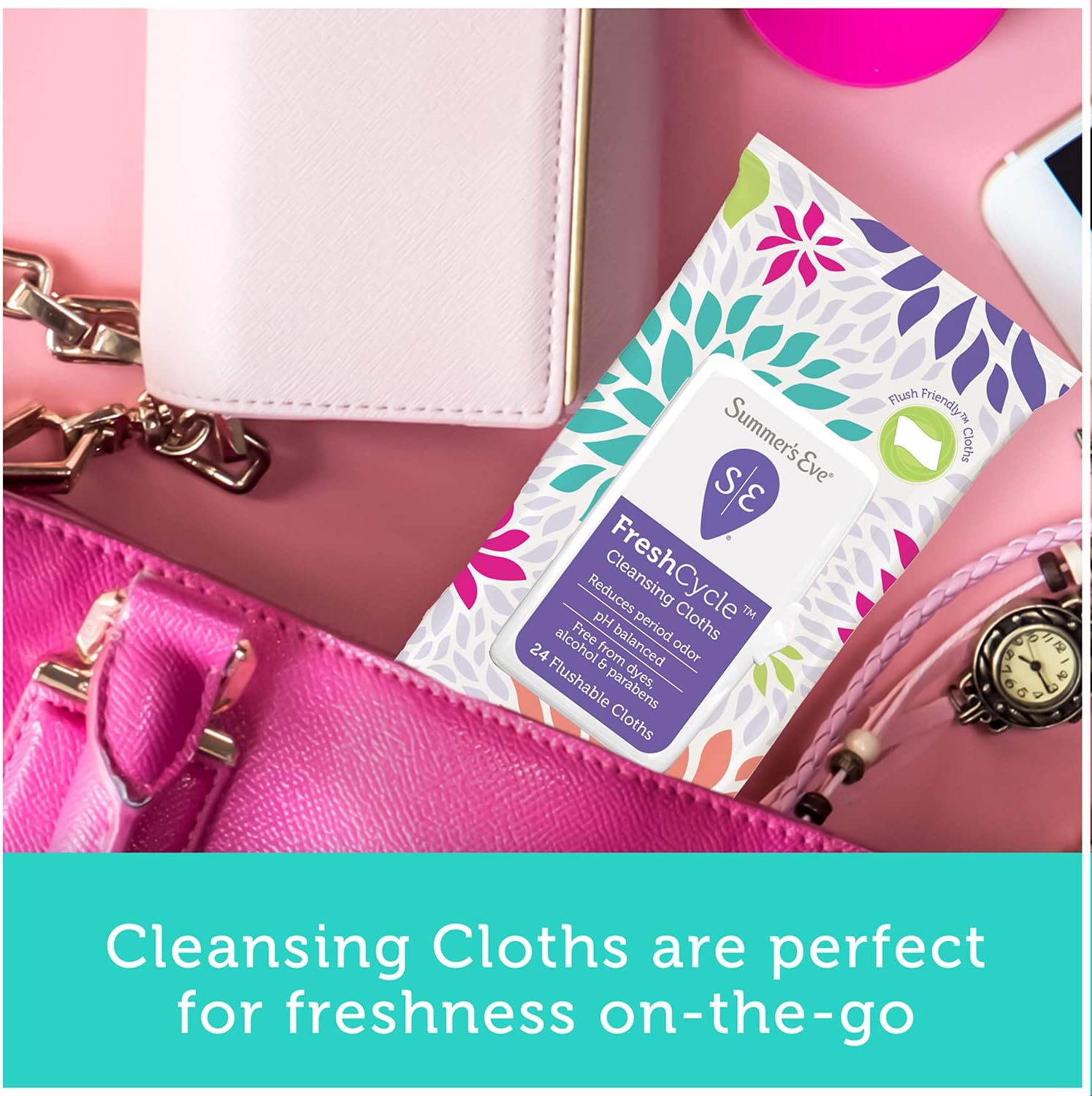 Summer's Eve FreshCycle Cleansing Cloths | Reduces Period Odor | 24 Count : Everything Else