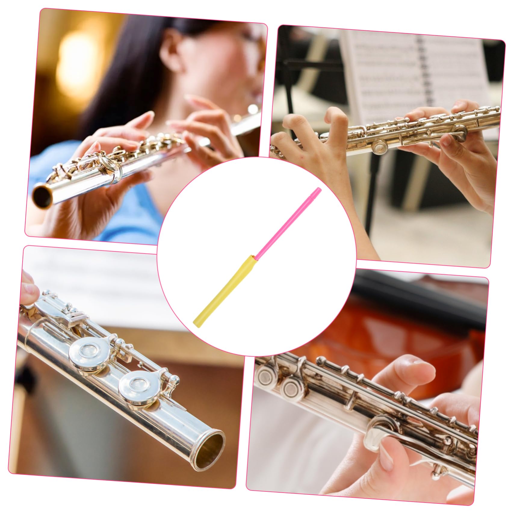 ibasenice 5piezas Bastón De Limpieza De Flauta y Práctico Herramienta De Limpieza De Instrumentos Para Uso Escolar y Profesional Accesorio Esencial Para Clarinetes y Flautas