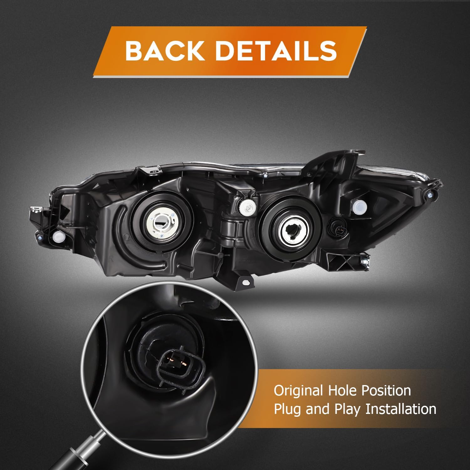 Headlight Assembly Fit For Toyota Camry 2015-2017 Black Housing Amber Reflector Clear Lens Driver and Passenger Side TO2502224 TO2503224 8115006C70 8111006C70 8115006860 TO2502222 TO2503222