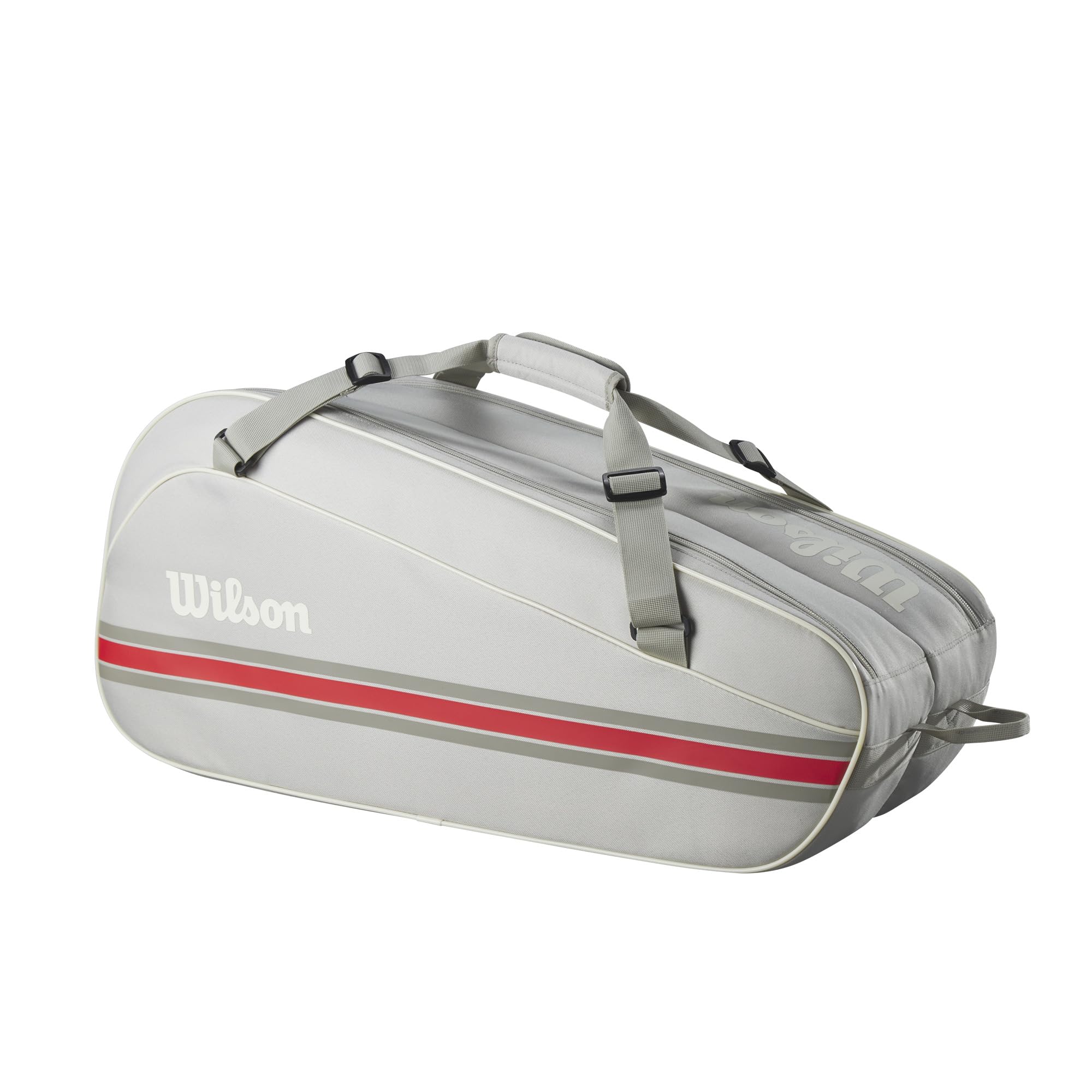 Wilson Team 6 Pack, with a Spacious Accessory Pocket and Adjustable Strap, Provides Complete Racket Protection, Colour: Oats