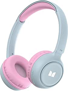Monster Cute SK100 Kids Bluetooth Headphones, 85/94dB Safe Volume Limited, 60 Hours Playtime, Bluetooth 6.0, On-Ear Toddler Headsets with Built-in Mic, Lightweight Wireless Headphones for Kids, Pink asin的图片