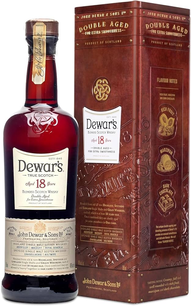 Dewar's 18年 ブレンデッドスコッチウイスキー ギフトボックス入り 2本 Amazon.co.jp: デュワーズ 18年 [ ブレンデッド スコッチ
